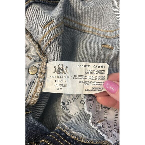 Rock & Republic Skinny Jeans Women's Berlin Style Sz 4M Mid Rise - Picture 3 of 7